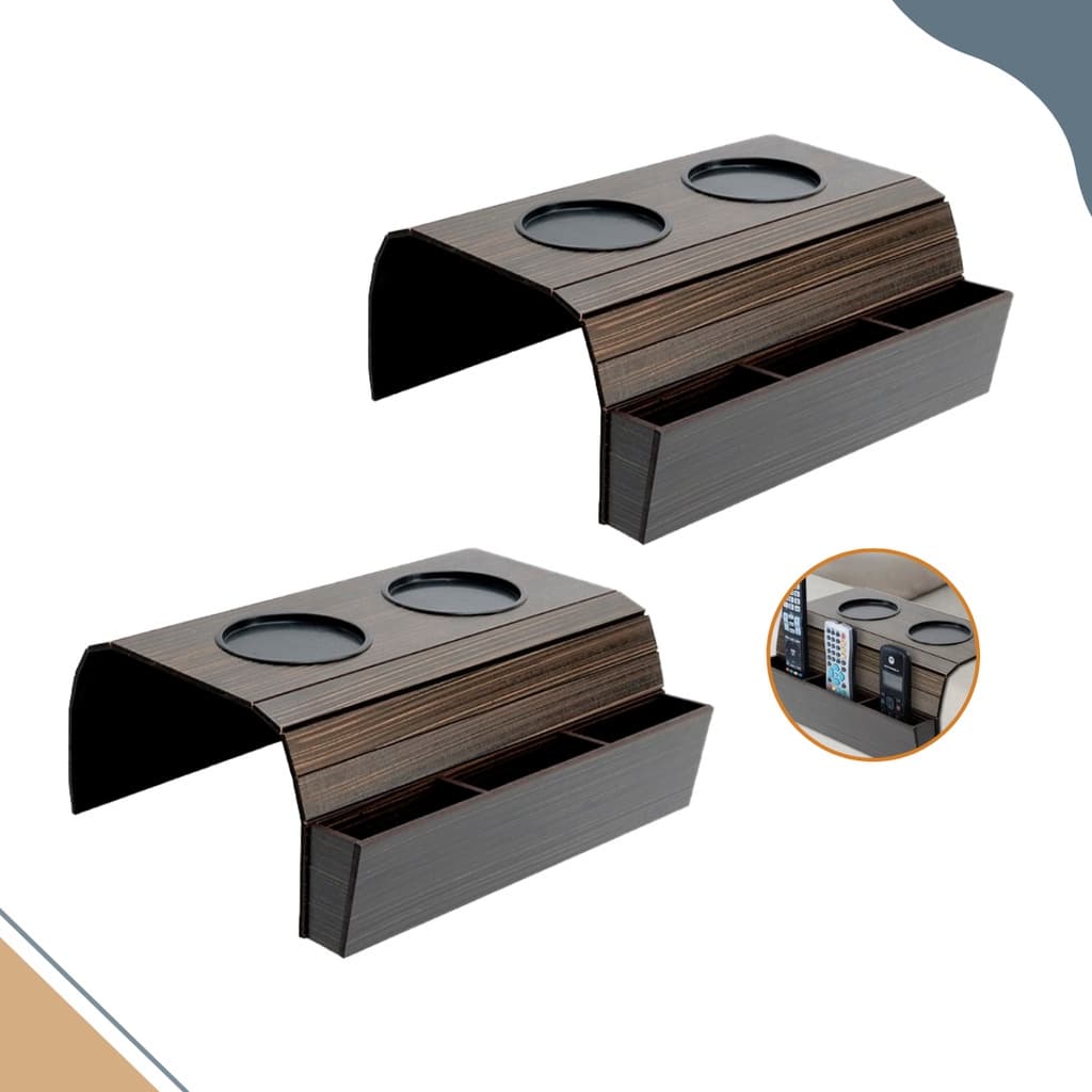 kit Esteira Suporte para Copo Porta Copos bandeja Braço Sofá Apoio esteirinha  mdf