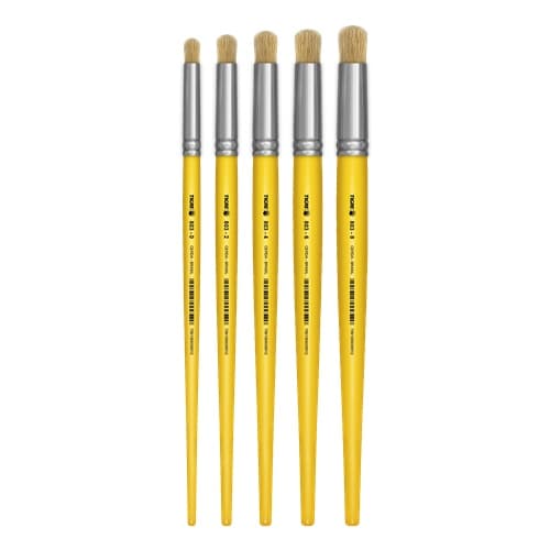 Kit Com 5 Pincel Pitua Para Pintura com Stencil