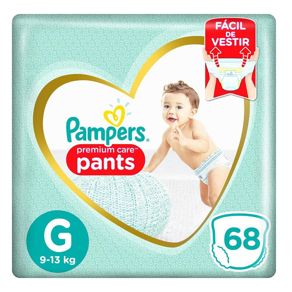 Fralda Pampers Pants Premium Care Jumbo G 68 Unidades