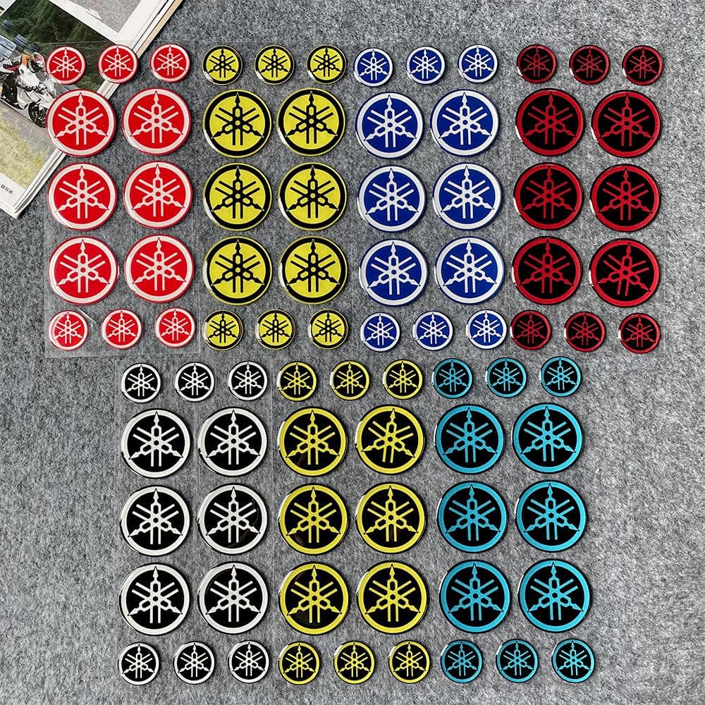 12 Peças/1 Conjunto De Adesivo De Emblema De Motocicleta Em Gel De Resina 3D Para Logotipo Yamaha Lc135 Y15zr R25 MT09 1