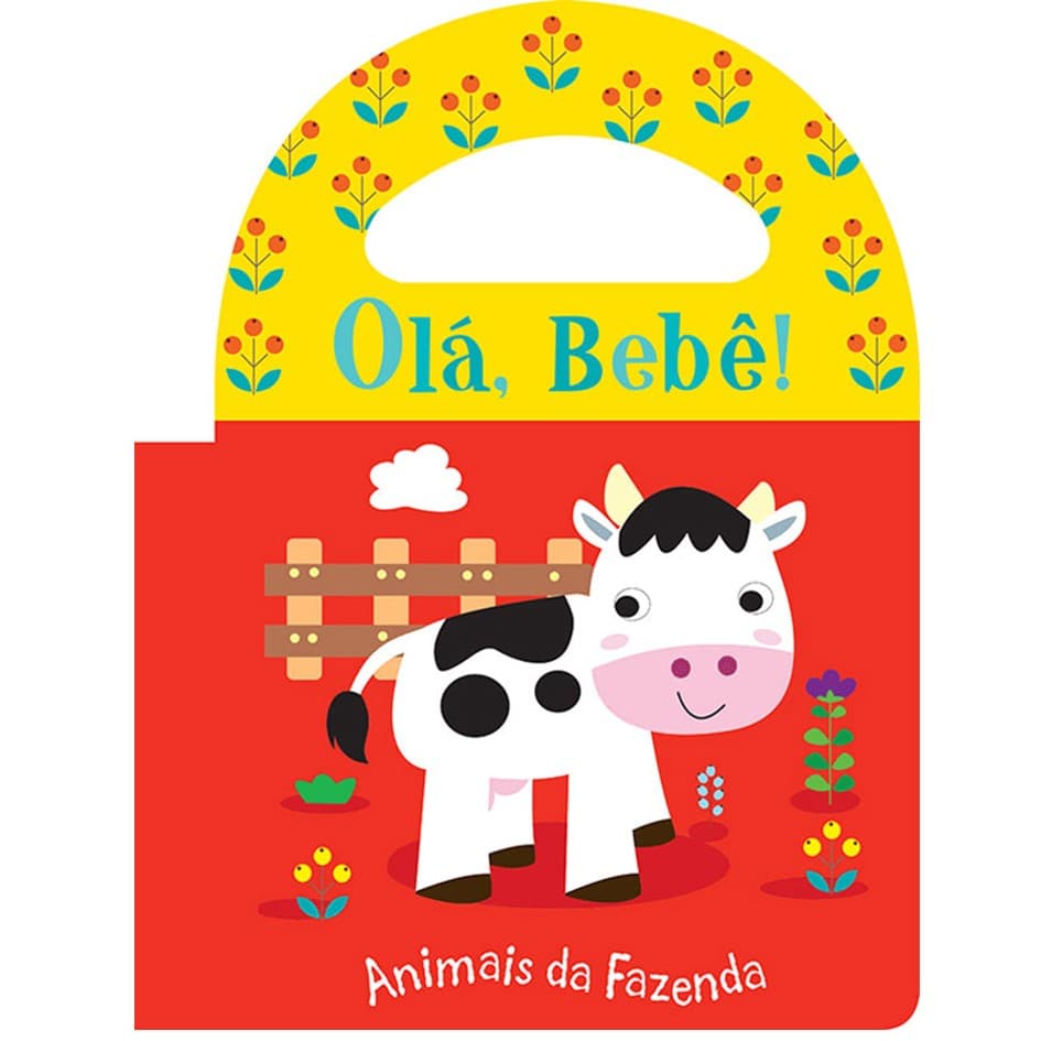 Livro de Banho com alça - Olá, bebê!  Animais da fazenda