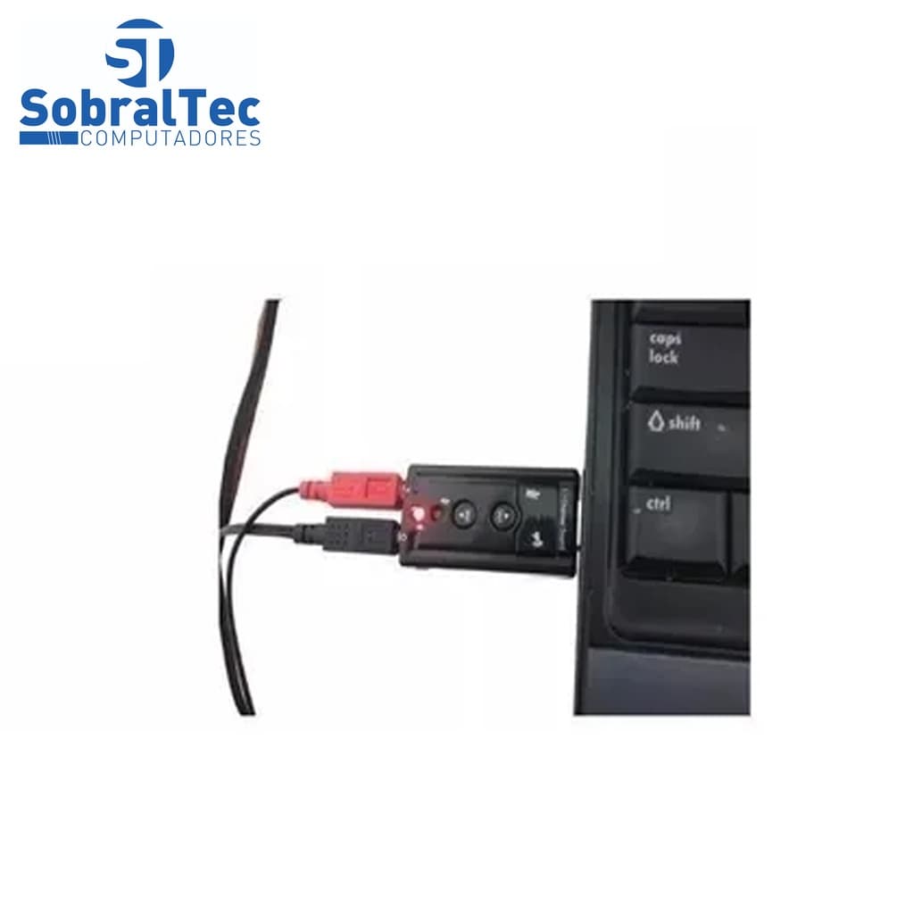 Placa De Som Usb 7.1 Adaptador Audio P2 P3