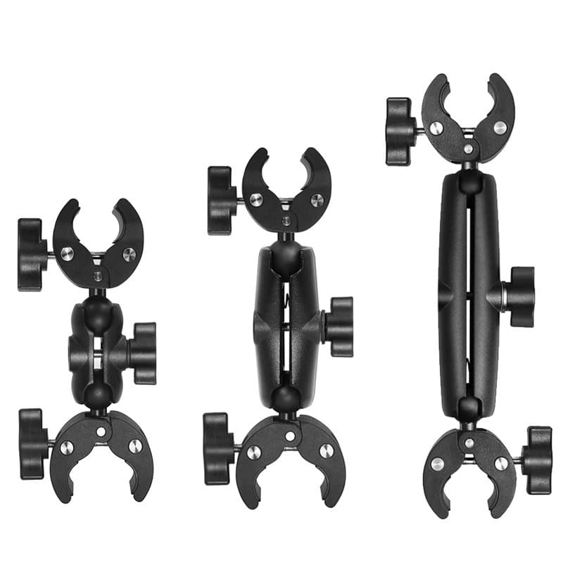 Ballhead Duplo Para Kit De Grampo De Cabeça Motocicleta Suporte De Câmera De Ação Gopro Acessórios Insta360 X3 DJI