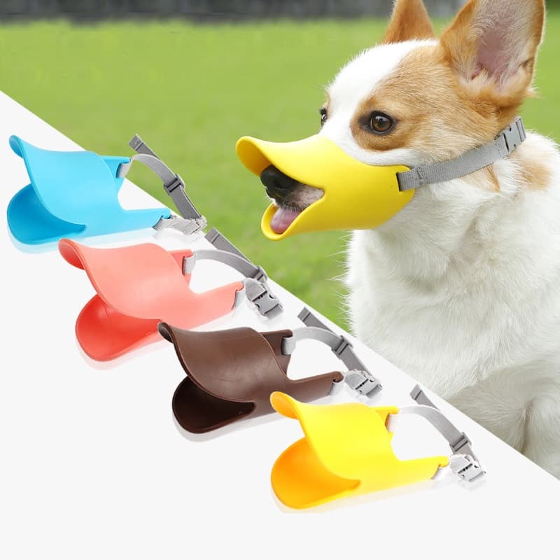 Anti-Mordida Parar De Latir Para Cães Focinho De Pato De Silicone Ajustável S/M/L