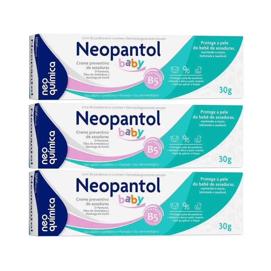 Kit 3 Pomada Para Assaduras Neopantol 30g - Neo Química