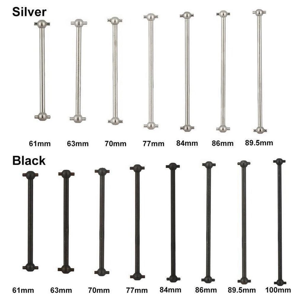 HSP 1/10 2 Unidades/Conjunto Aço Metal RC Eixo De Transmissão De Carro Dogbone Comprimento Total 61mm 63mm 70mm 77mm 84m