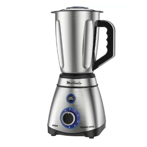 Liquidificador Inox super potente tritura gelo - 800W - 1.5L - 110V ou 220V - Prata