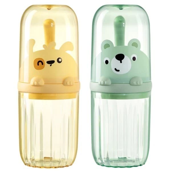 Copo Higiêne Bucal Viagem Escova Dentes Portátil Infantil