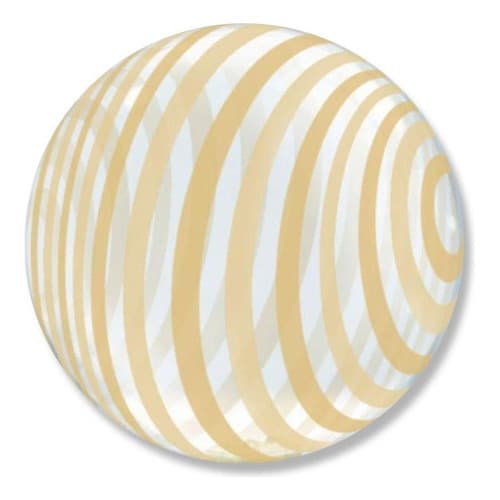 Balao Bubble Reutilizavel Listrado De Amarelo e branco