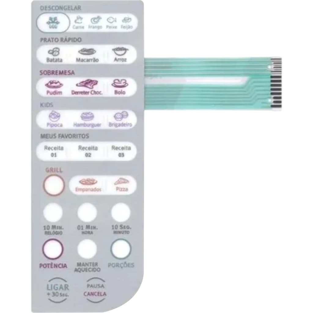 Teclado Membrana  Micro-ondas COMPATÍVEL C/ MEG33 ELECTROLUX
