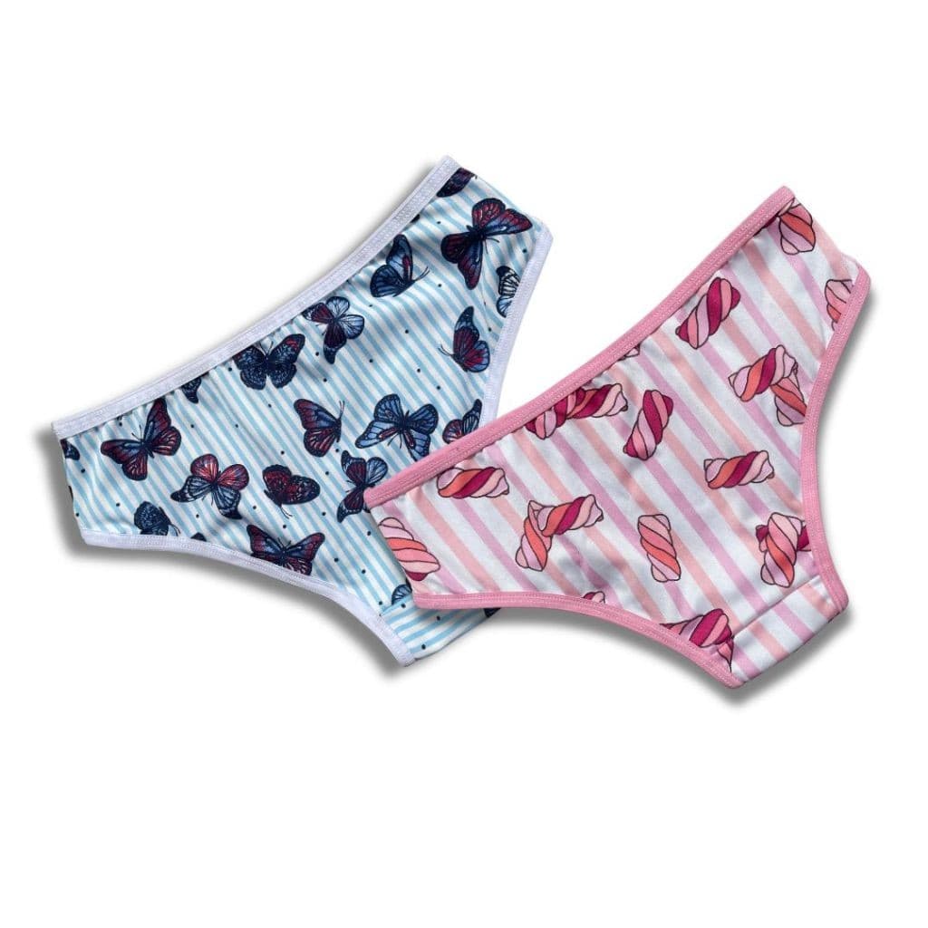 Kit 10 Calcinhas Juvenil Para Adolescente até 15 Anos Forro 100% Algodão