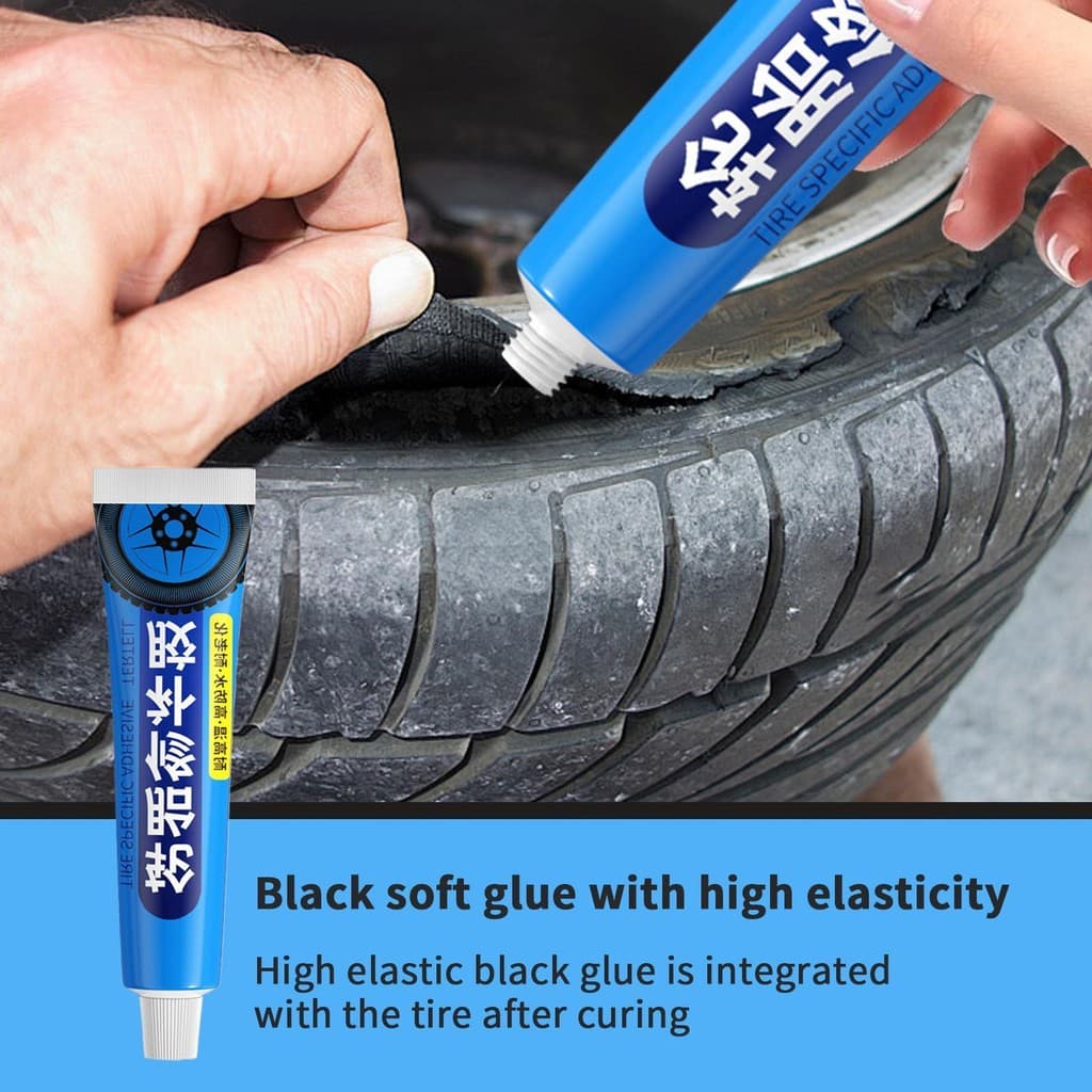 Cola Para Reparo De Pneus 30ml Profissional Adesivo De Secagem Rápida Selante De Longa Duração Adequado Carros , Caminhõ