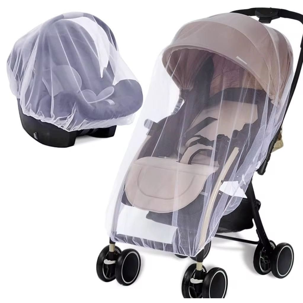 Tela Mosquiteiro Branca Universal 1,4x1,5M Para Carrinho, Moisés, Bebê Conforto e Mini Berço