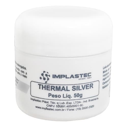 Pasta Térmica Implastec 50g Pote 0,4w/m.k Cor Branco
