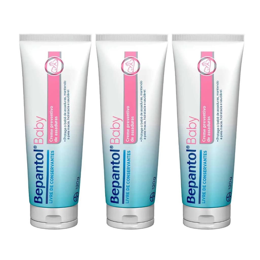 KIT 3 Bepantol Baby Pomada para Assaduras 120g
