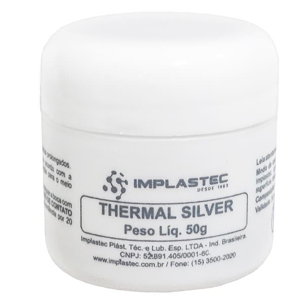 Pasta Térmica Prata Cinza Thermal Silver Implastec 50g