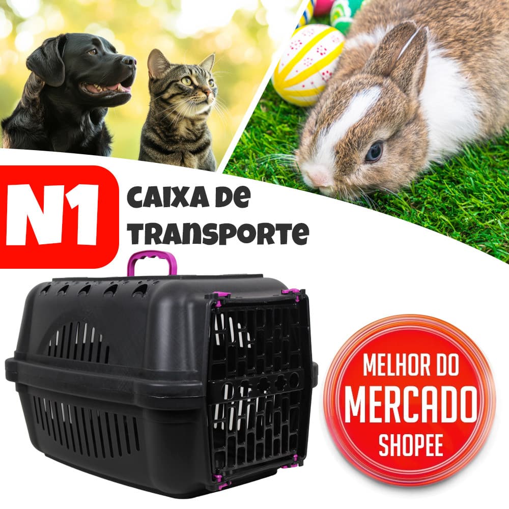 Caixa de Transporte Cachorro Gaiola Pet Gato Bolsa de Transporte Pet Coelho N1