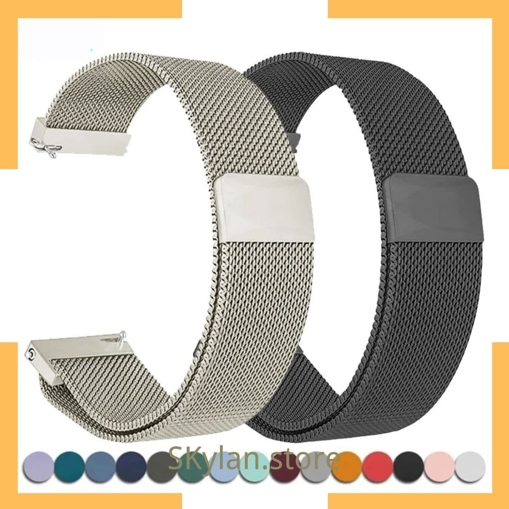 Pulseira Milanese compativel para Galaxy Watch 4 5 6 7/Active 2 Gear S2/S3/ Huawei GT 2/3/4 / Amazfit GTS 2 3 4 Mini