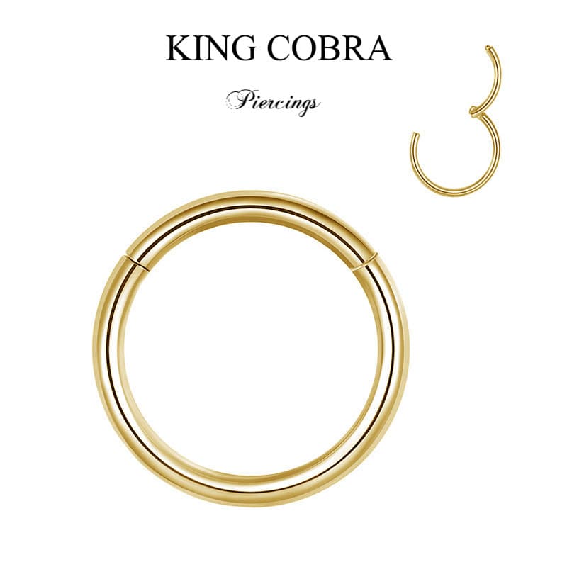 Piercing Argola Lisa Articulada Fecho Click Resistente Articulado e Segmentada KA205