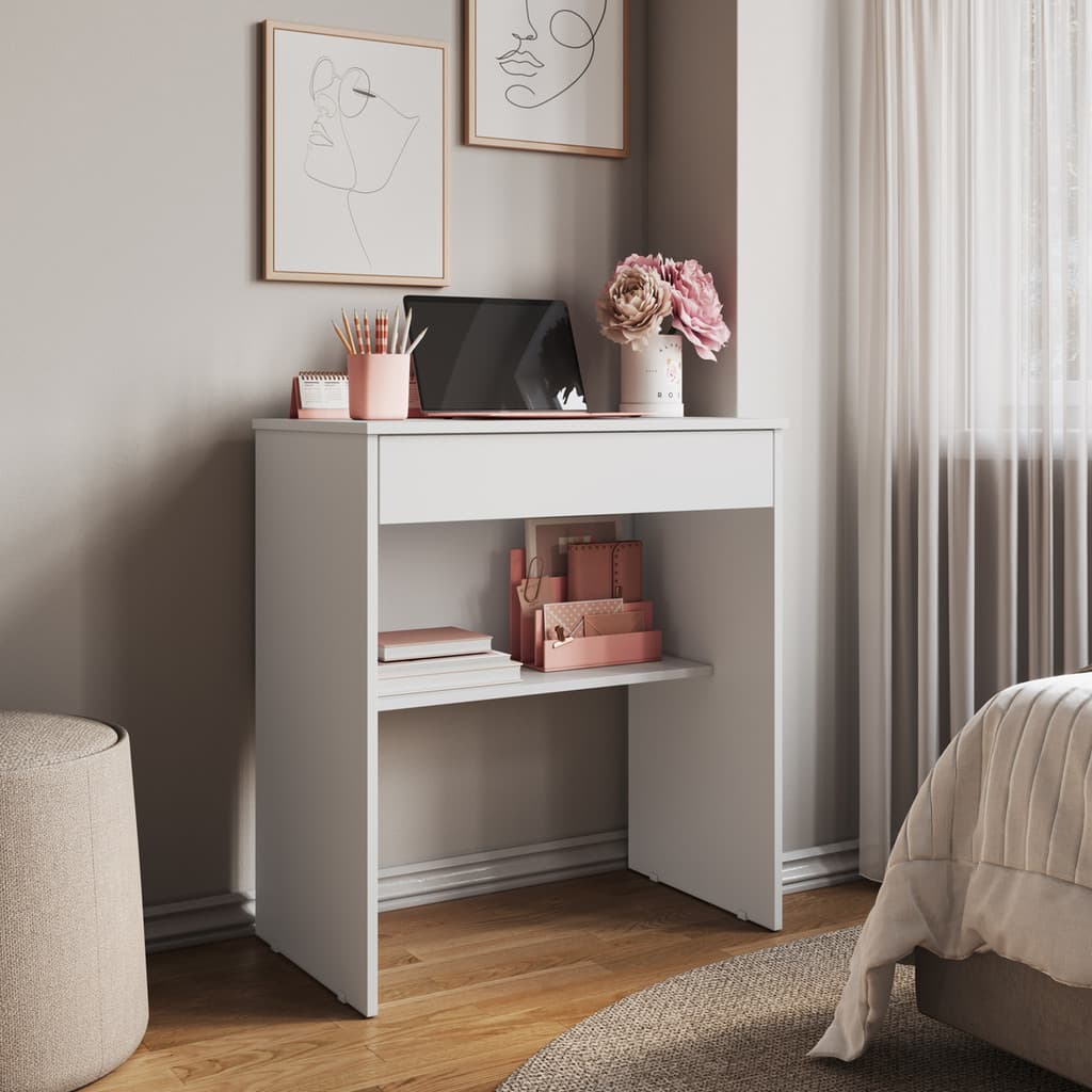 Escrivaninha Compacta E Charmosa Com Gaveta Ideal Para Home Office E Estudos