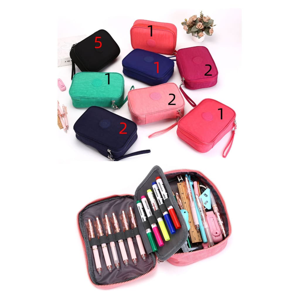 Estojo Escolar Feminino/ Masculino Juvenil Martelasse Estojo Escolar Organizador Grande  2 Compartimentos YB-904 yobel