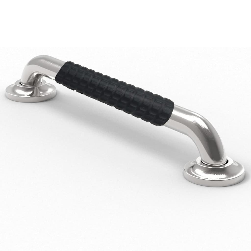 Barra de Apoio 30cm Inox Suporte Antiderrapante Idoso Gestante Criança Cadeirante Banheiro Box Casa Segurança Proteçao