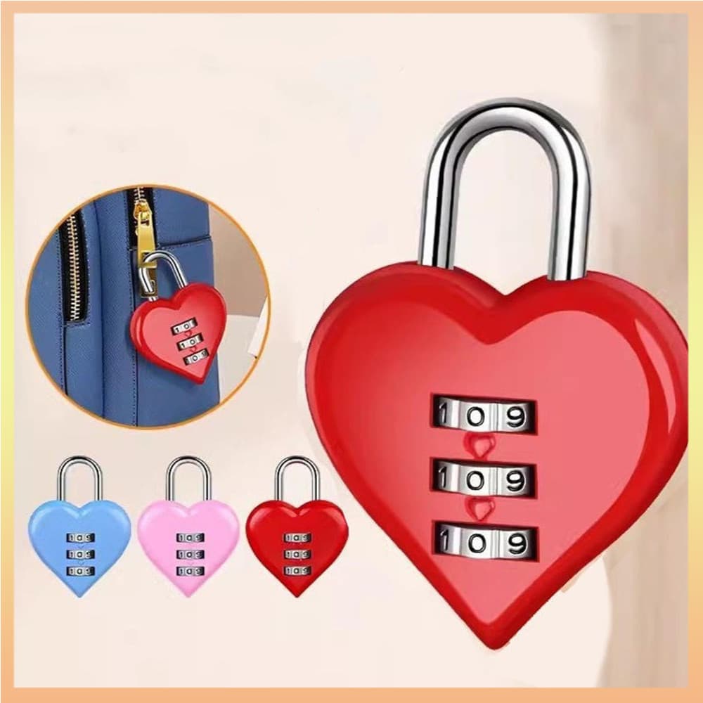 Bloqueio De Senha Em Forma De Coração De 3 Dígitos Celebração De Casamento Do Dia Dos Namorados Pequeno Presente Casal A