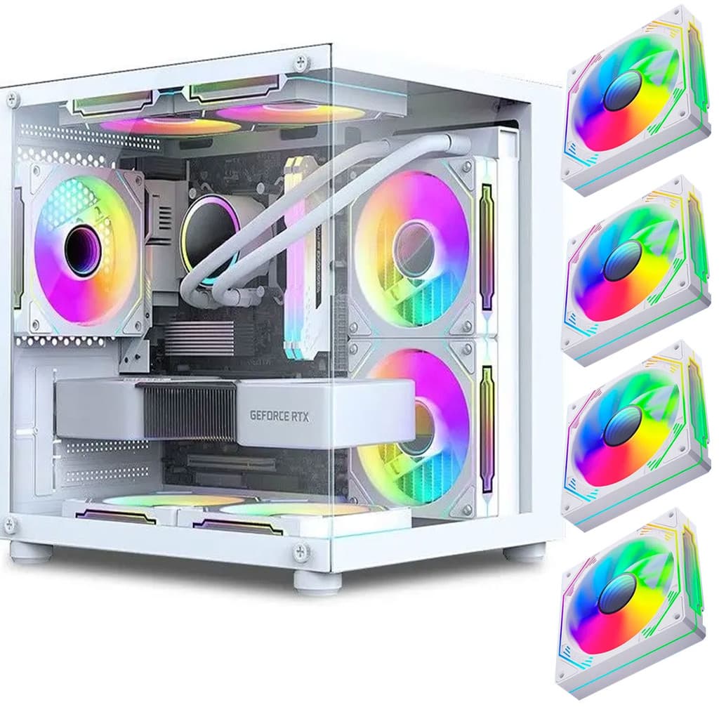 Gabinete Gamer  Aquário em Vidro Com 4 Fans RGB GB1797