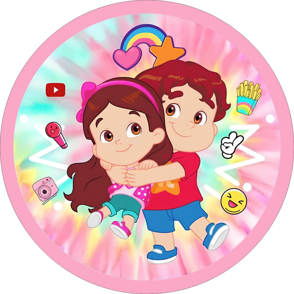 Capa Para Painel Festa Maria Clara e JP Youtuber Infantil Tecido Sublimado 1,50x1,50 e 50x50cm Vários Modelos