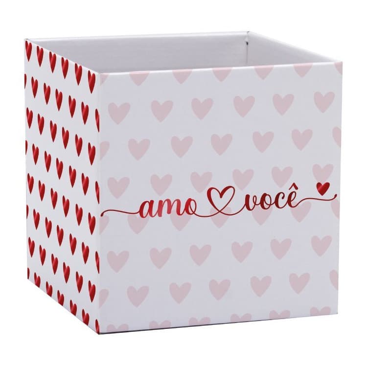 Kit 5 Cachepot Papel Quadrado Diversas Cores e Estampas, Pote 15, Xingó.