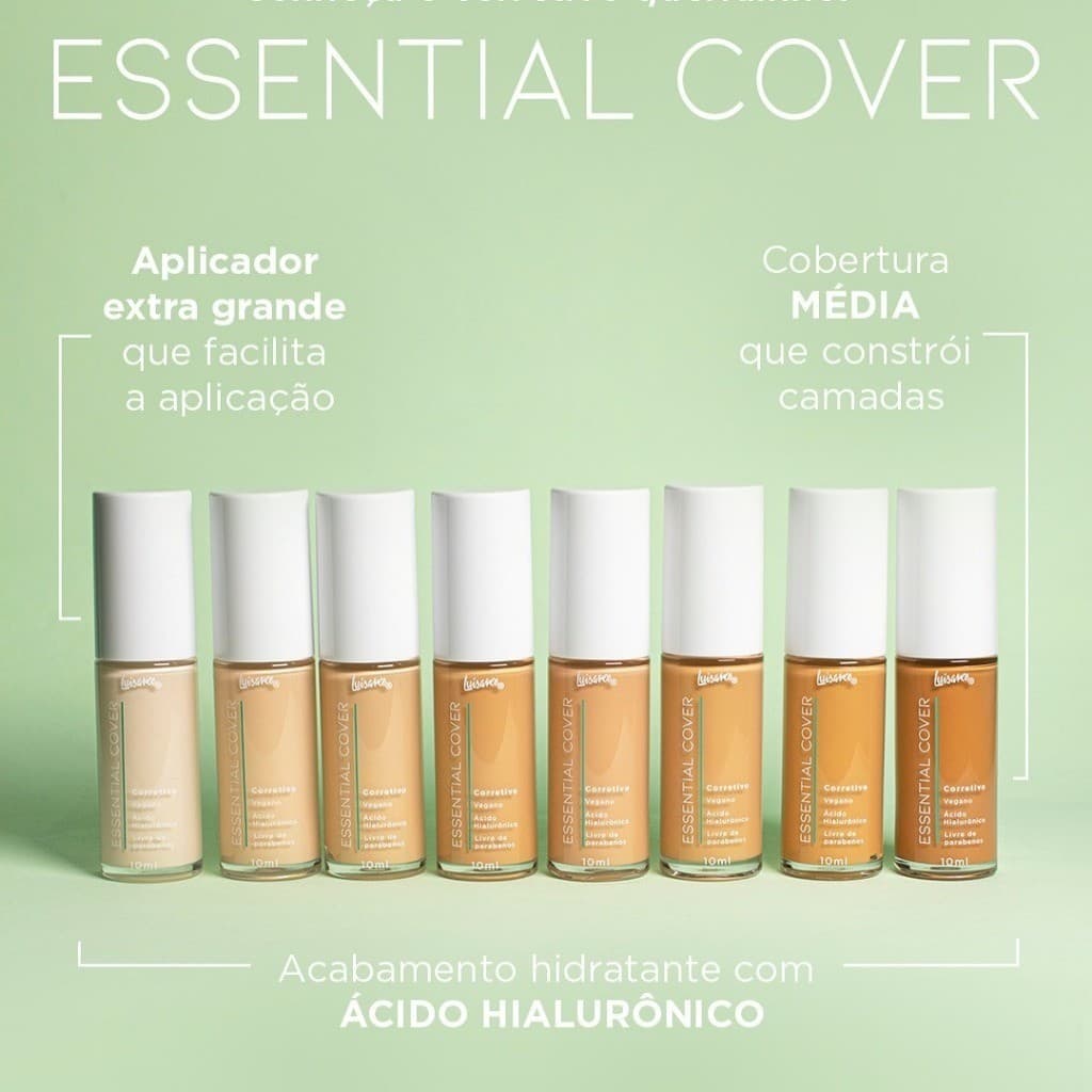 Corretivo Líquido Essential Cover – Luisance, Alta Cobertura e Acabamento Natural Pronta Entrega