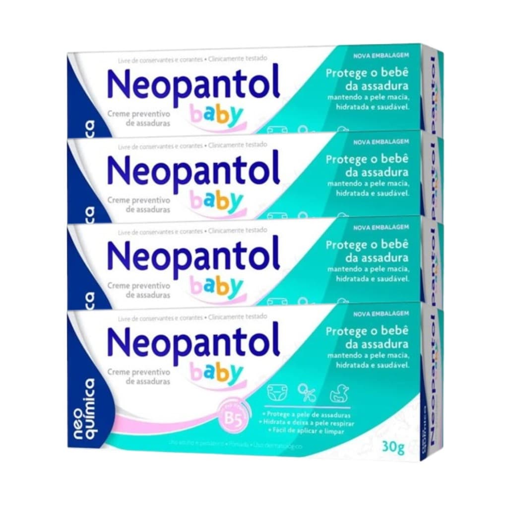 Kit 4x Creme Assadura Neopantol Baby 30g - Neo Quimica