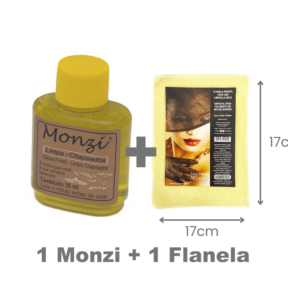 Kit Monzi Original 35ml + Flanela Mágica Monzi Original
