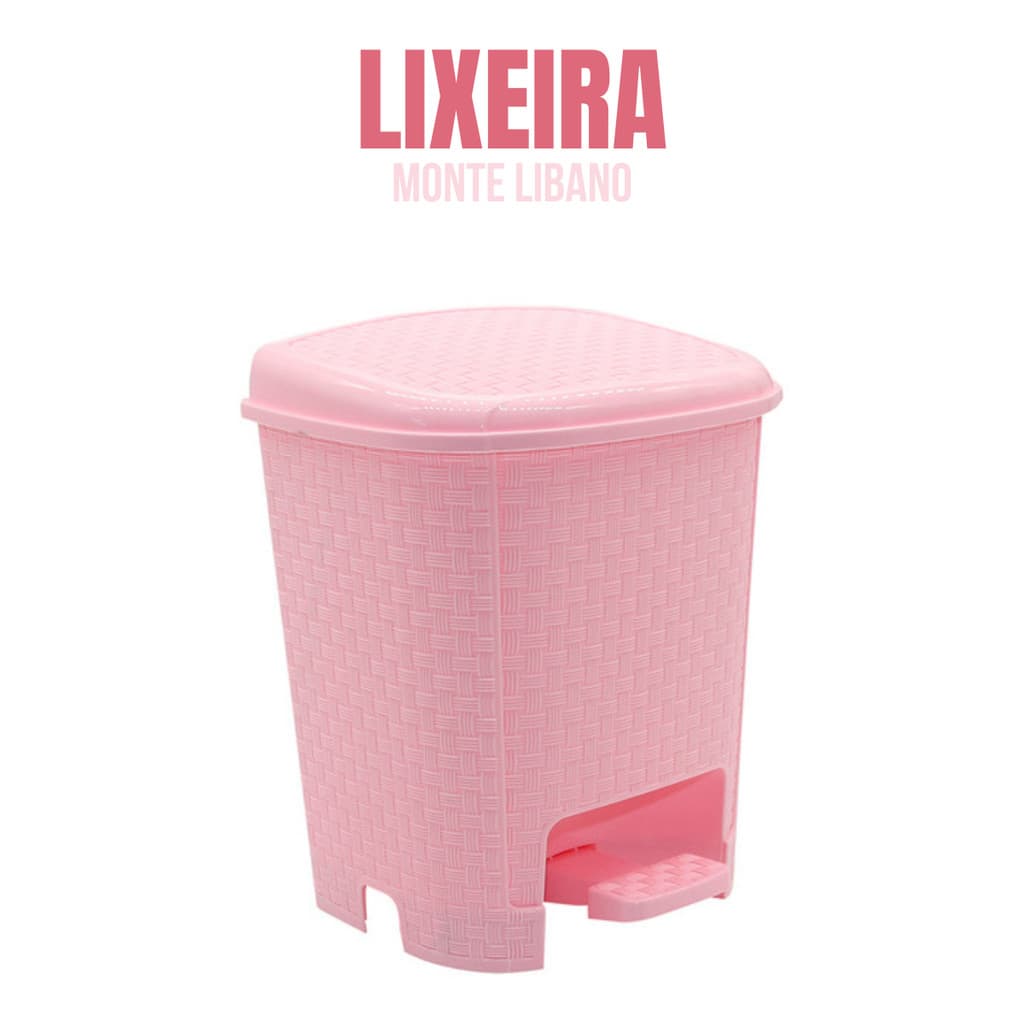 Lixeira Rosa Monte Líbano 6L
