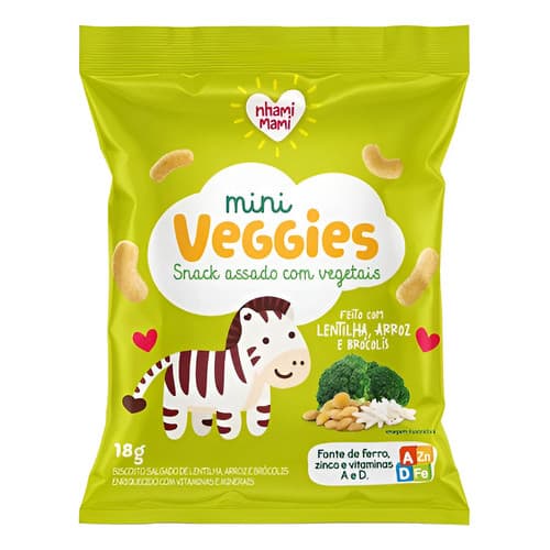 MINI VEGGIES LENTILHA ARROZ BROCOLIS 18g NHAMI MAMI