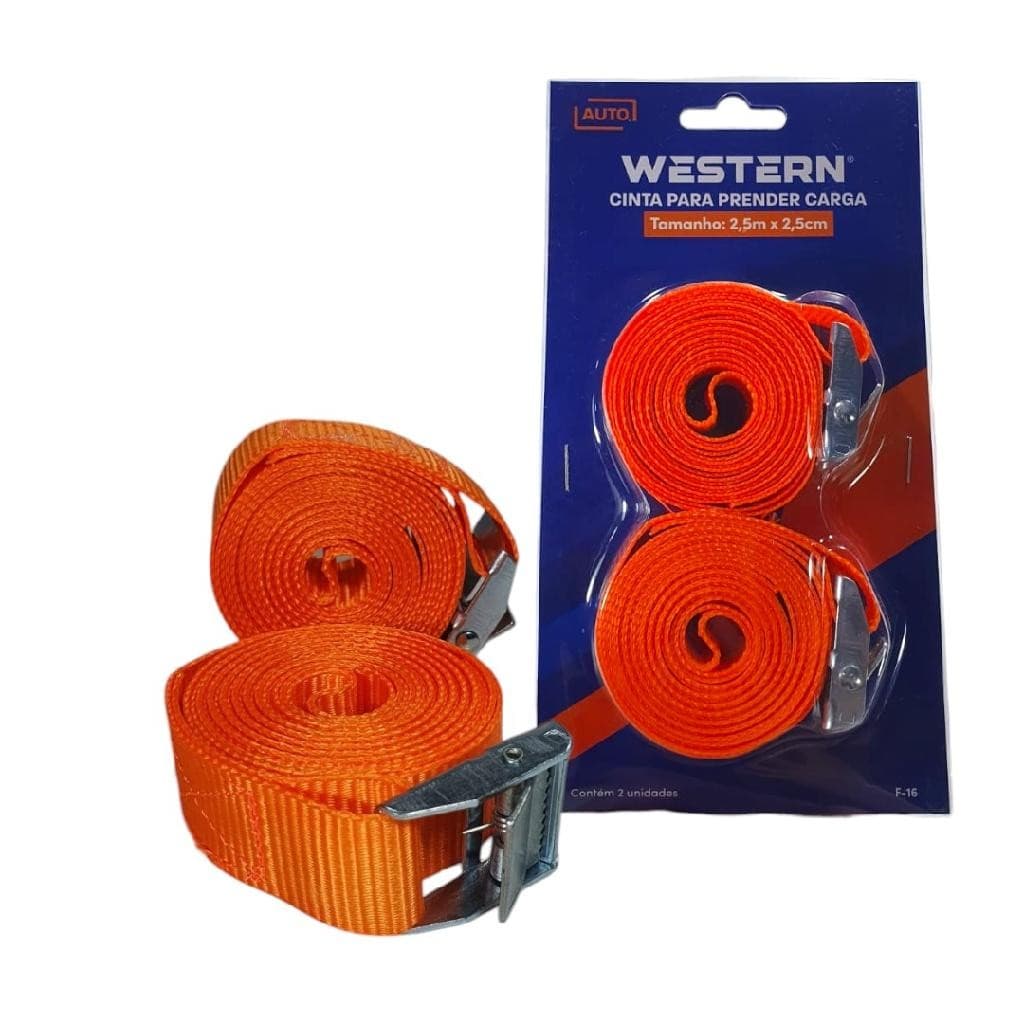 Fita Cinta Para Prender Carga Pickup Carro Geladeira 120kg - 2 Unidades