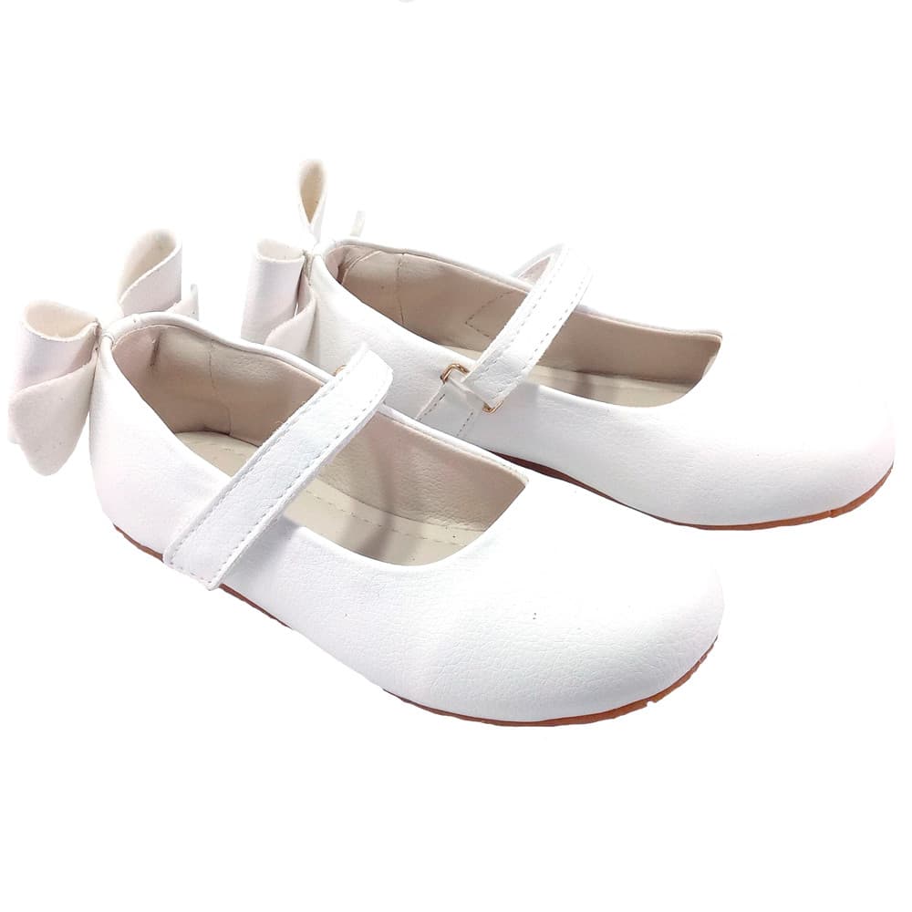Sapatilha Infantil Menina Bailarina Kimey Casual Sapato Boneca Enfeite Laço Atrás Macia Confortável