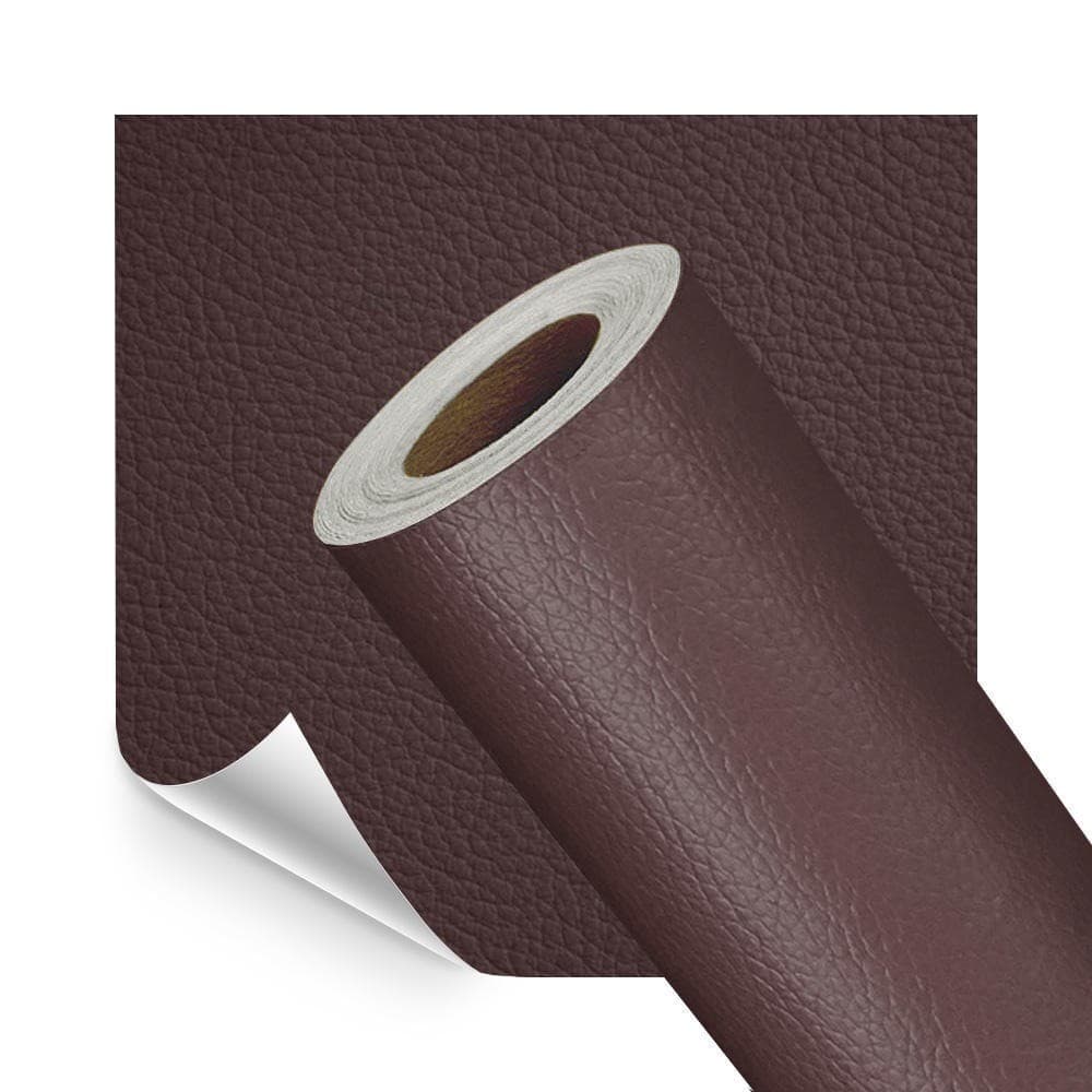 Revestimento ou Reparo Adesivo para Couro Sintético Marrom Escuro 50x137cm