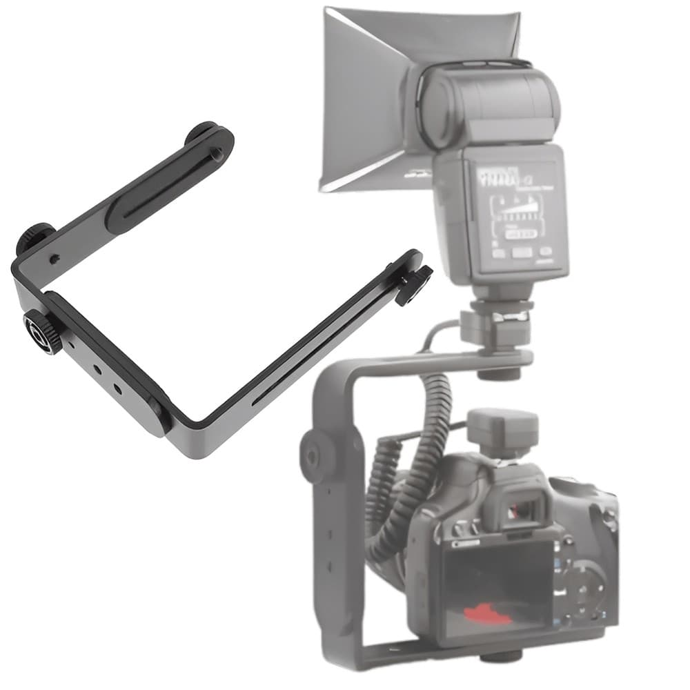 Suporte L Duplo de Montagem Universal 1/4" TMB-16T para Flash e Câmera