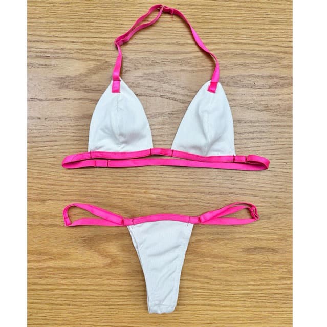 Conjunto de Biquíni Com Regulador e Fita Para Bronze e Marquinha de Sol Sexy Sensual