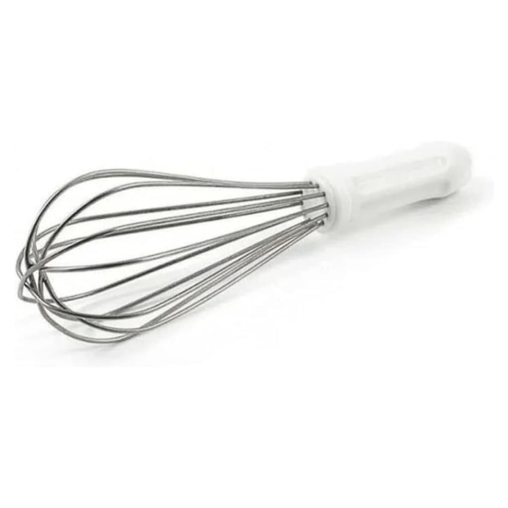 Batedor Fouet Inox Profissional 30cm Branco Fue Creme Clara Bolo Massa