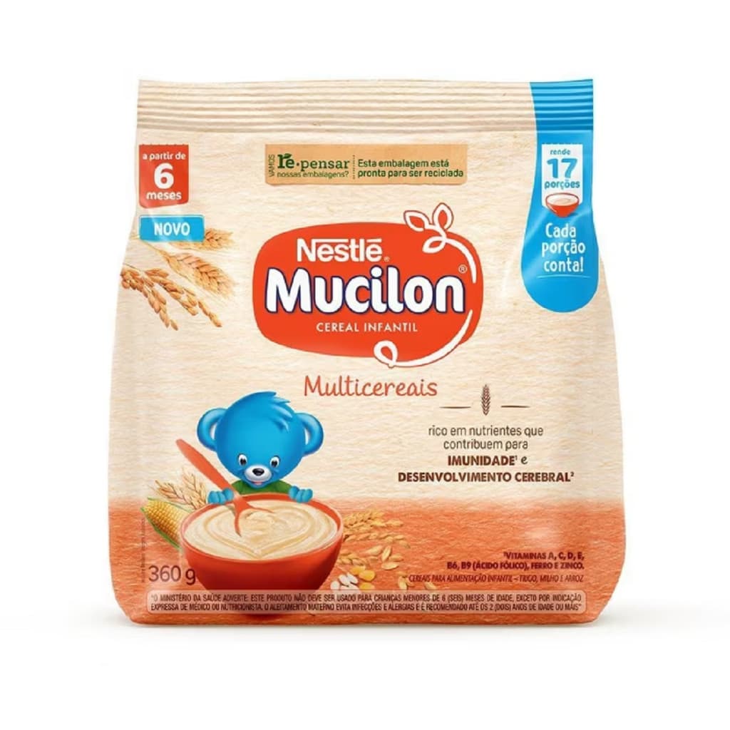 Cereal Infantil Mucilon Multicereais Pacote 360g - Nestlé