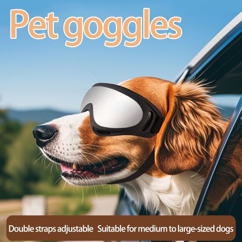 * Óculos Para Cães À Prova Alça Ajustável Passeios Motocicleta , Esportes Ar