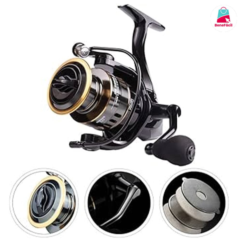 Molinete de Pesca HE 1000-7000 Carretel de Metal Corpo EVA 10kg Máximo Mar e Oceano Durável