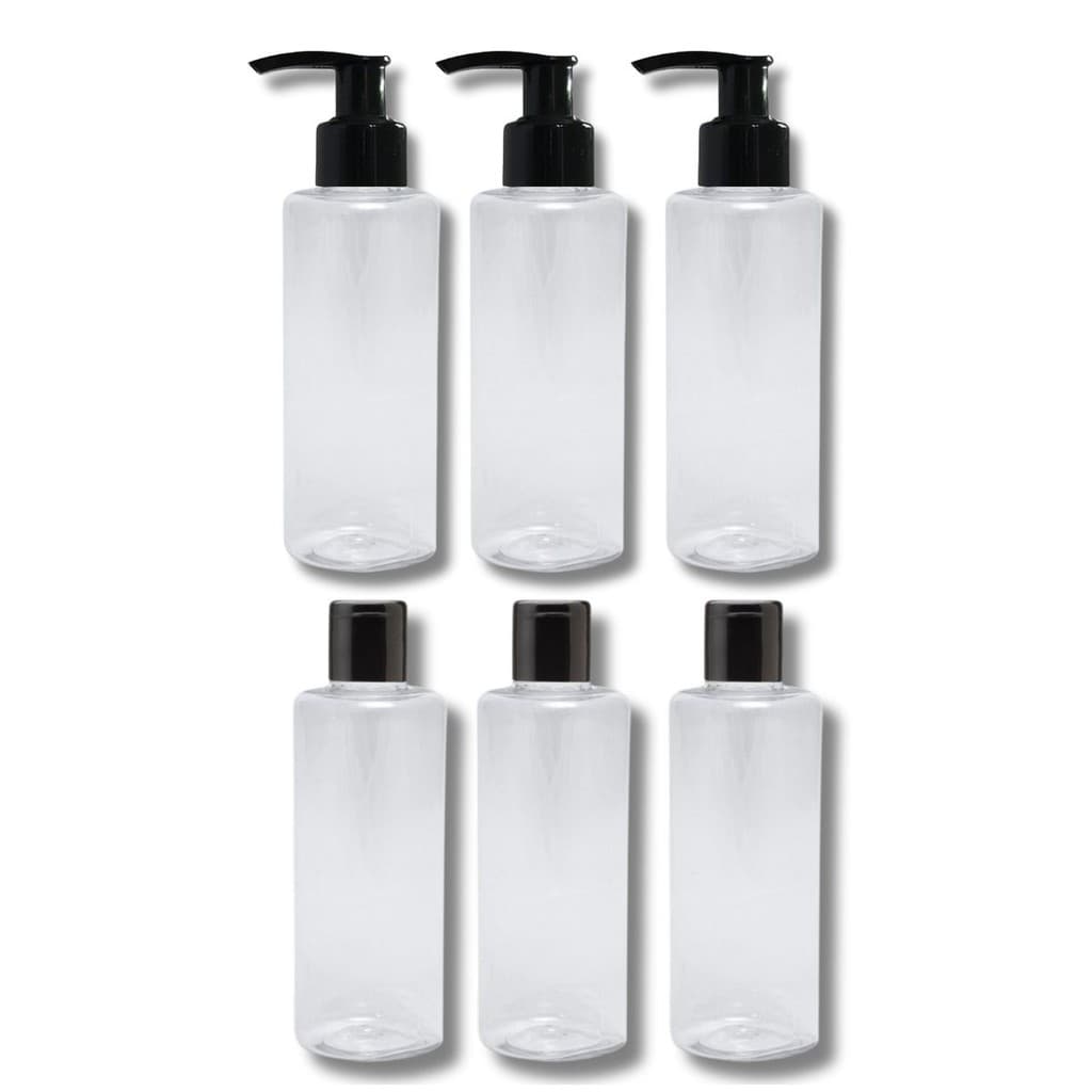 3 Frasco Pote Fliptop 3 Válvula Pump 100ml Cilíndrico Viagem