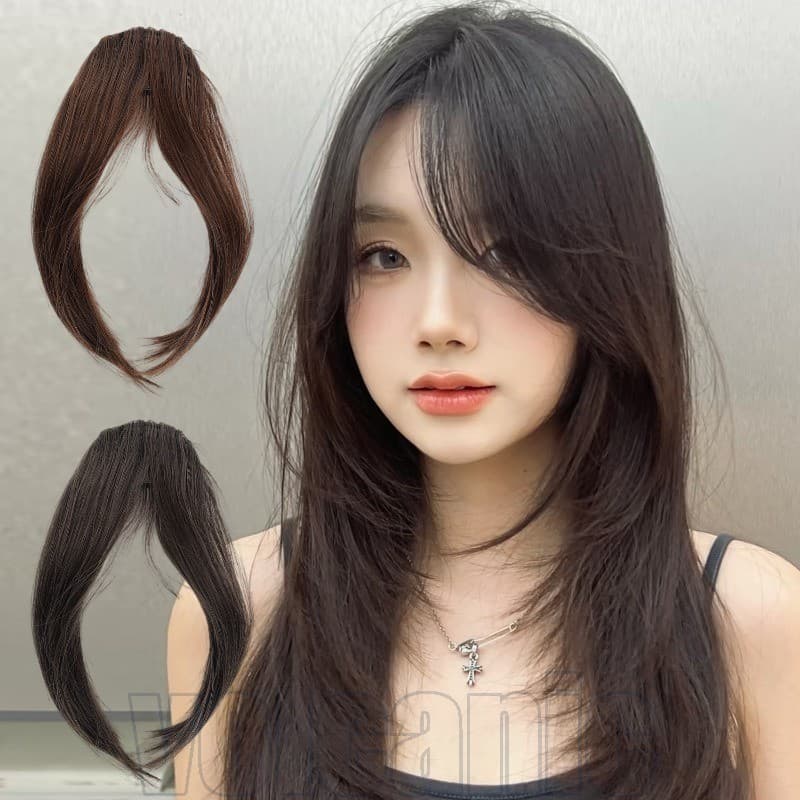 Peruca De Franja De Oito Caracteres-Ferramenta De Modelagem De Cabelo-Peça De Com Clipe Invisível-Falsa Na Testa-Extensã