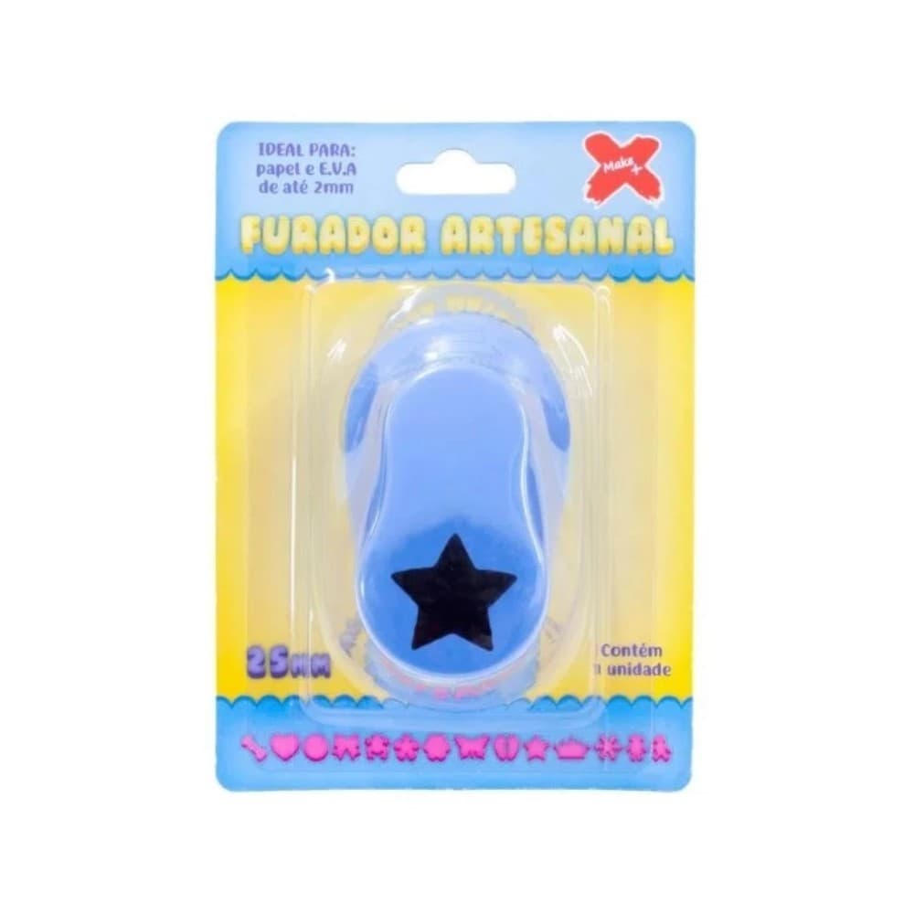Furador Artesanal Estrela 25mm, Make+.