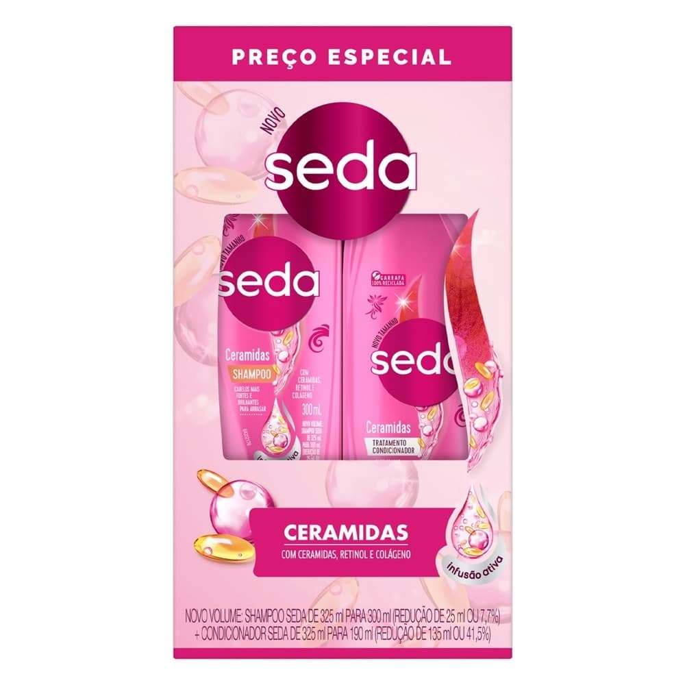 Kit Seda Ceramidas Shampoo 300ml  + Condicionador 190ml