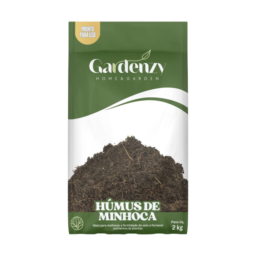 Húmus De Minhoca 2kg, 3kg, 5kg e 10kg Adubo Orgânico p/ Plantas, Hortas e Jardins Gardenzy