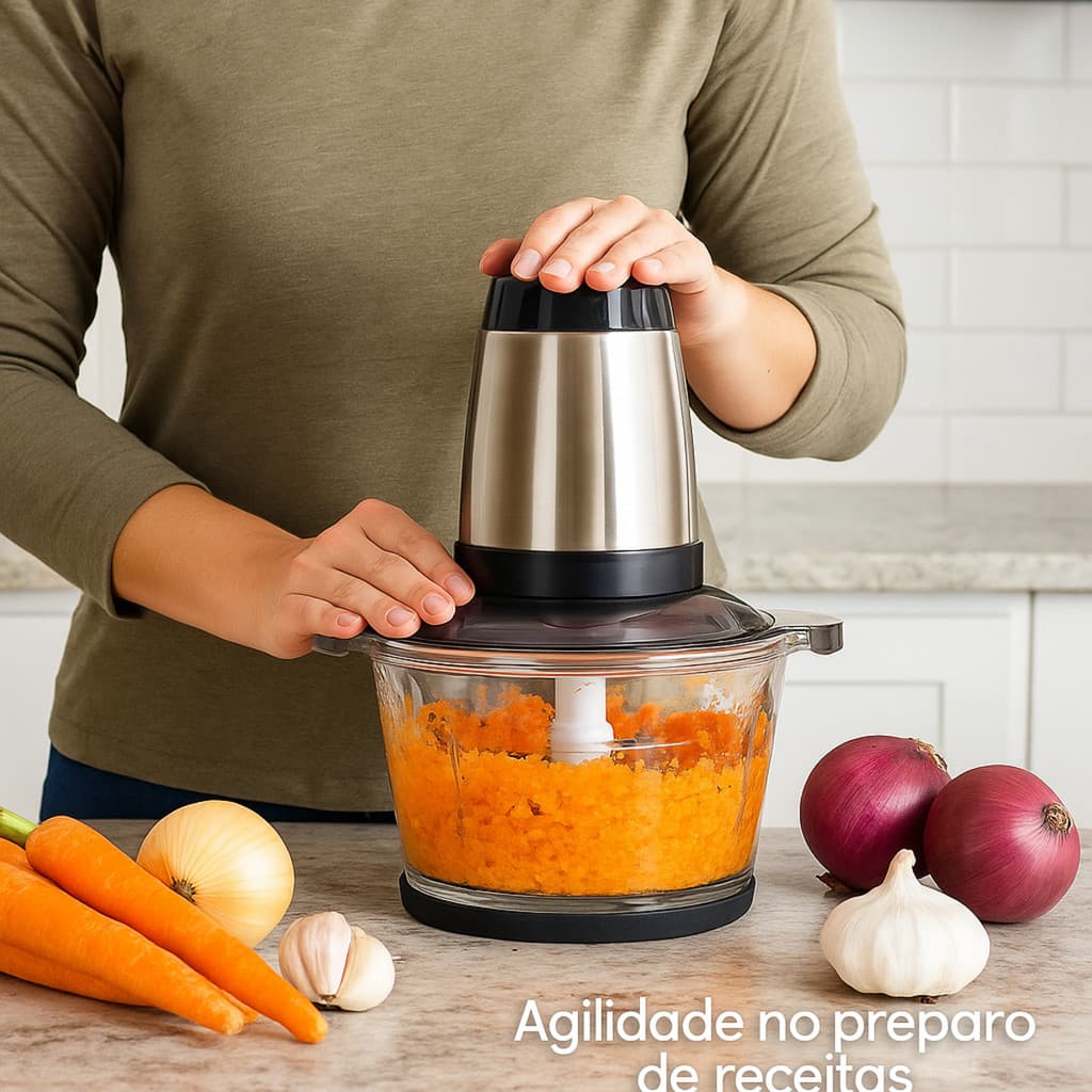 Processador Mixer 2L Copo de Vidro Reforçado Inox com Lâminas em Aço – Alta Potência